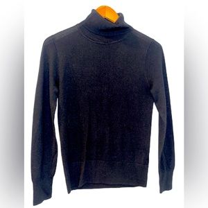 J. Crew Factory Black Wool Blend Turtleneck Size Medium